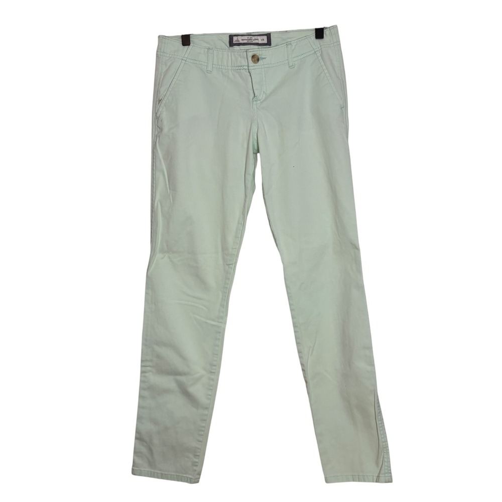 Abercrombie Fitch Women Mint Green Chino Pants Size 2 Waist 26